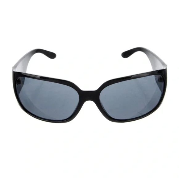 Chanel CC Logo Swarovski Crystals Black Acetate Square  display picture 3